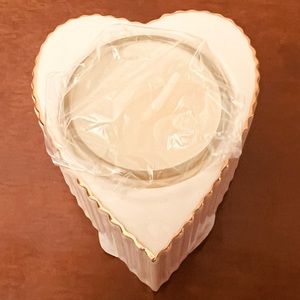 LENOX American by Design Heart Votive Candle Holder Ivory Porcelain Gold Rim